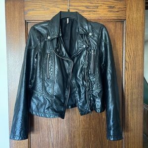 Free People vegan leather jacket